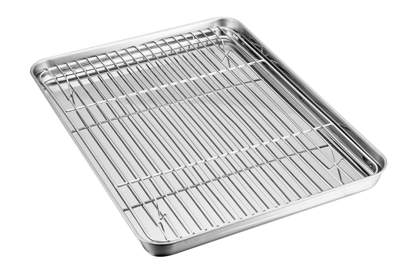 TeamFar baking sheet with rack set for versatile cooking and cooling