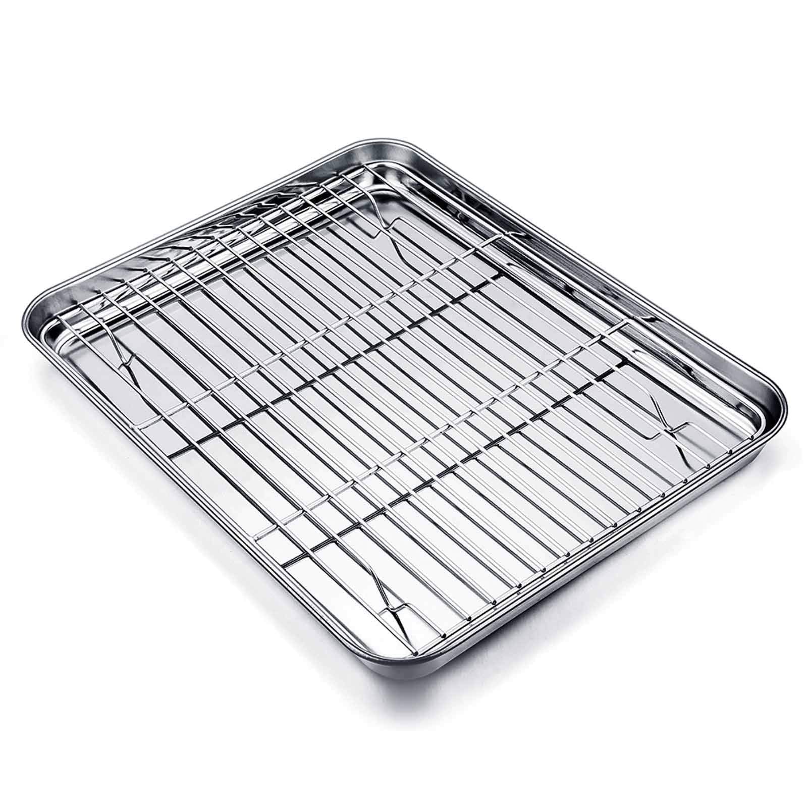 TeamFar stainless steel baking tray with mirror finish for easy release.