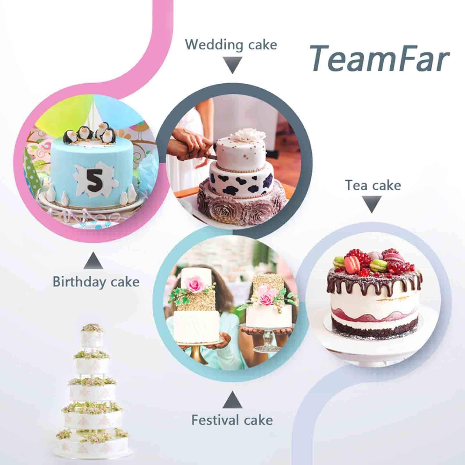 TeamFar cake pan 8-inch: balanced capacity for birthday cakes and everyday baking.