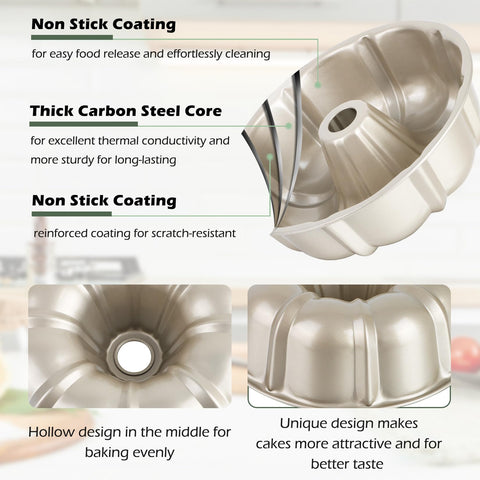 TeamFar cake pan pumpkin shape design adds elegant presentation for celebrations.