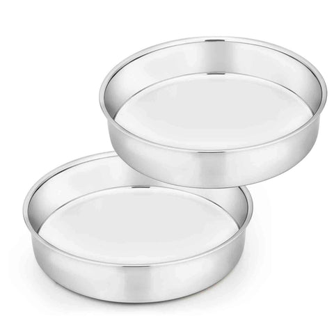 TeamFar cake pan set with a mirror finish for pristine 8-inch layers.