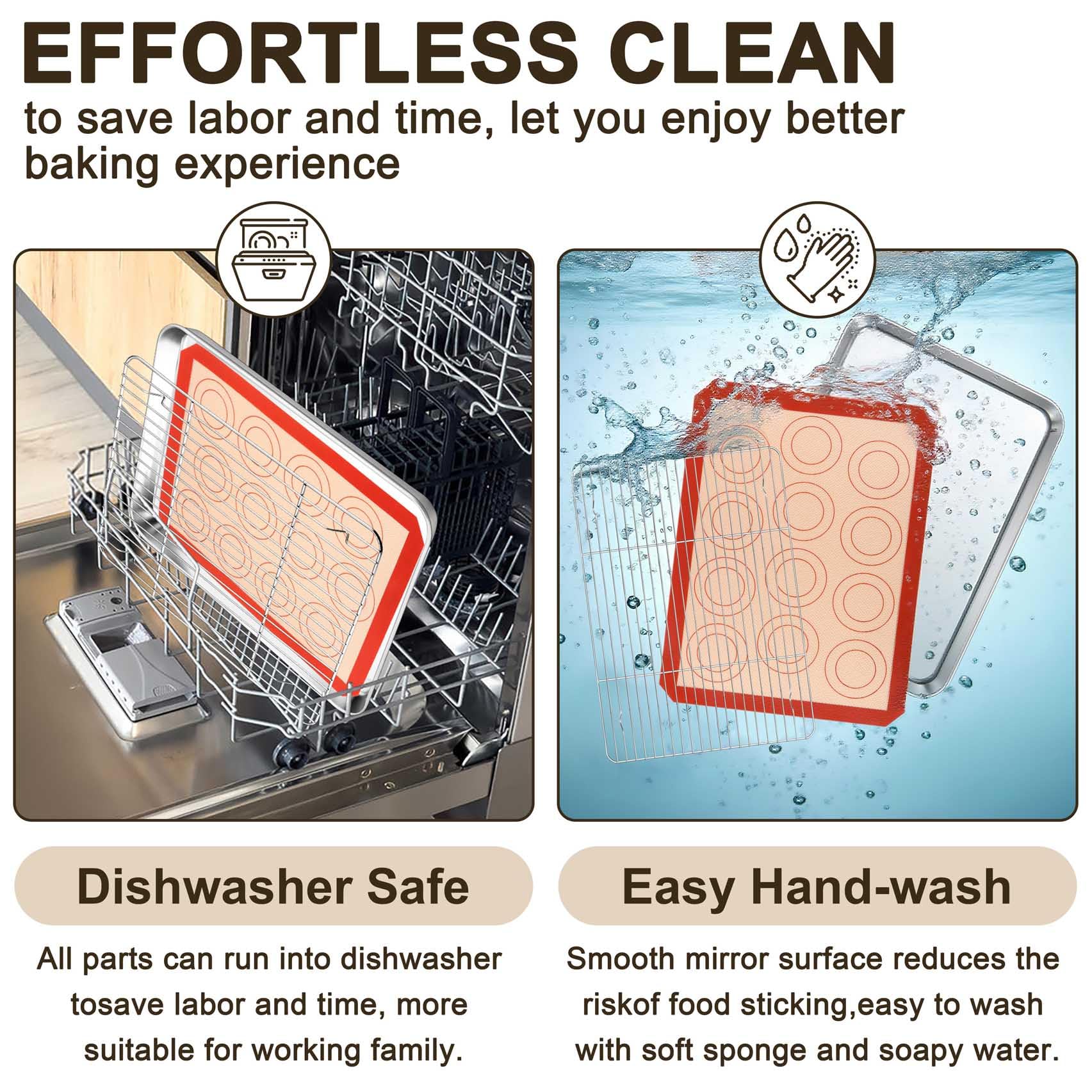 TeamFar circle-pattern silicone mats help uniform dessert portions