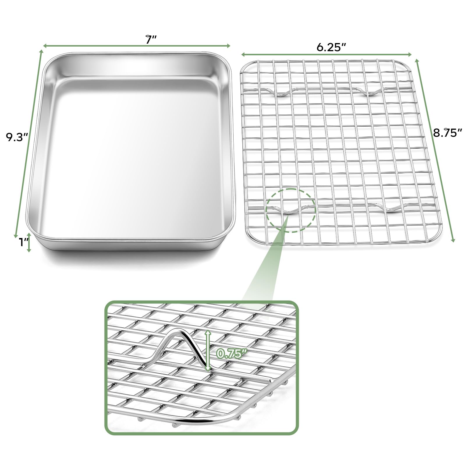 TeamFar cooling grid rack enhances air flow for even browning.
