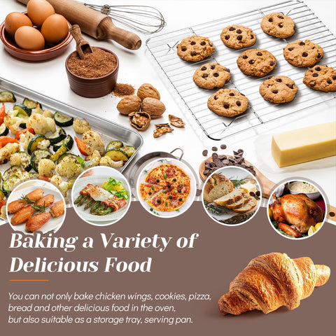 TeamFar cooling rack elevated for even air circulation and browning