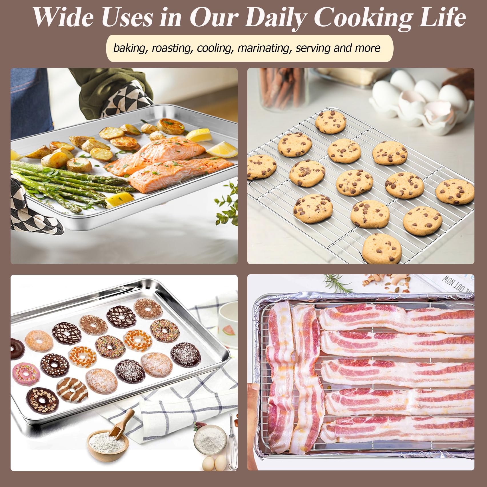 TeamFar dishwasher safe kitchenware for quick post bake cleaning