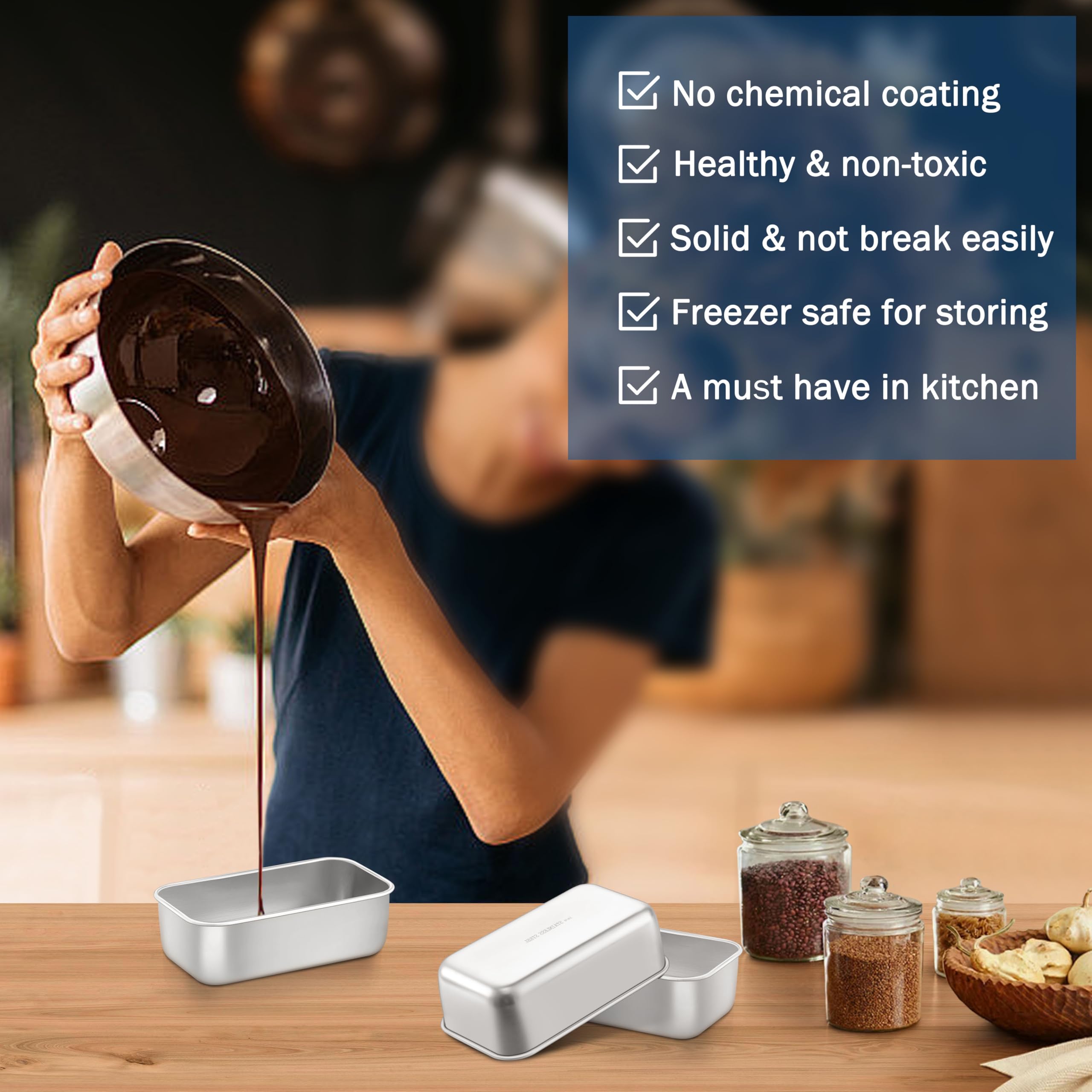 TeamFar dishwasher-safe mini loaf pans simplify cleanup after baking