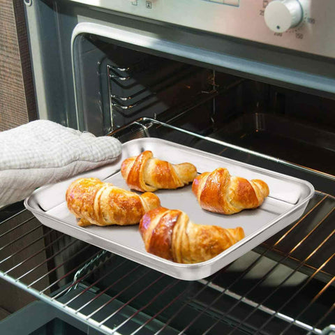 TeamFar oven pan and rack set, dishwasher safe for easy cleanup.