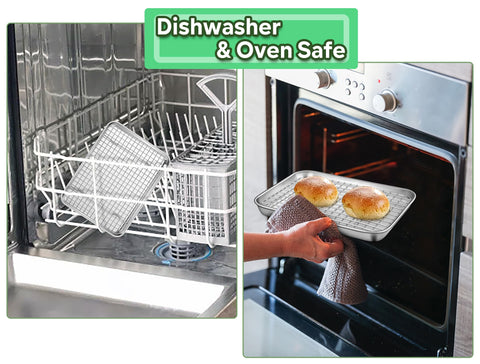 TeamFar dishwasher-safe pan and rack simplify cleanup after cooking.