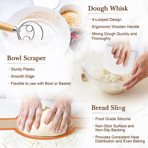 TeamFar dough whisk aiding smooth hydration and even mixing for dough texture