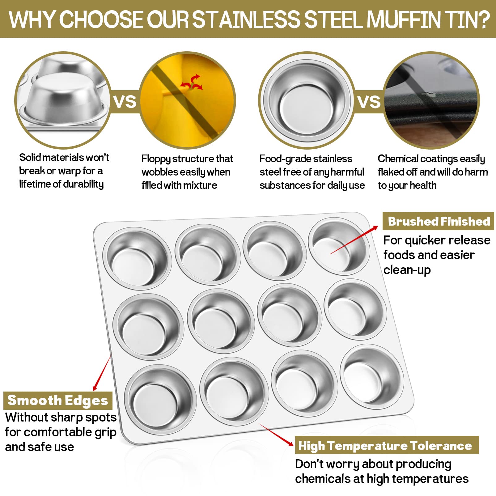 TeamFar durable stainless steel pan emphasizes long-lasting kitchen reliability