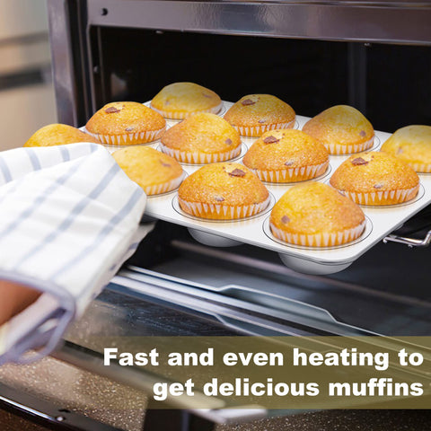 TeamFar heavy-gauge construction supports long-term use for batch muffin sessions.