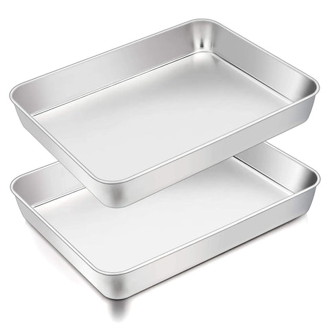 TeamFar Lasagna Pan with deep side and brushed surface for easy release