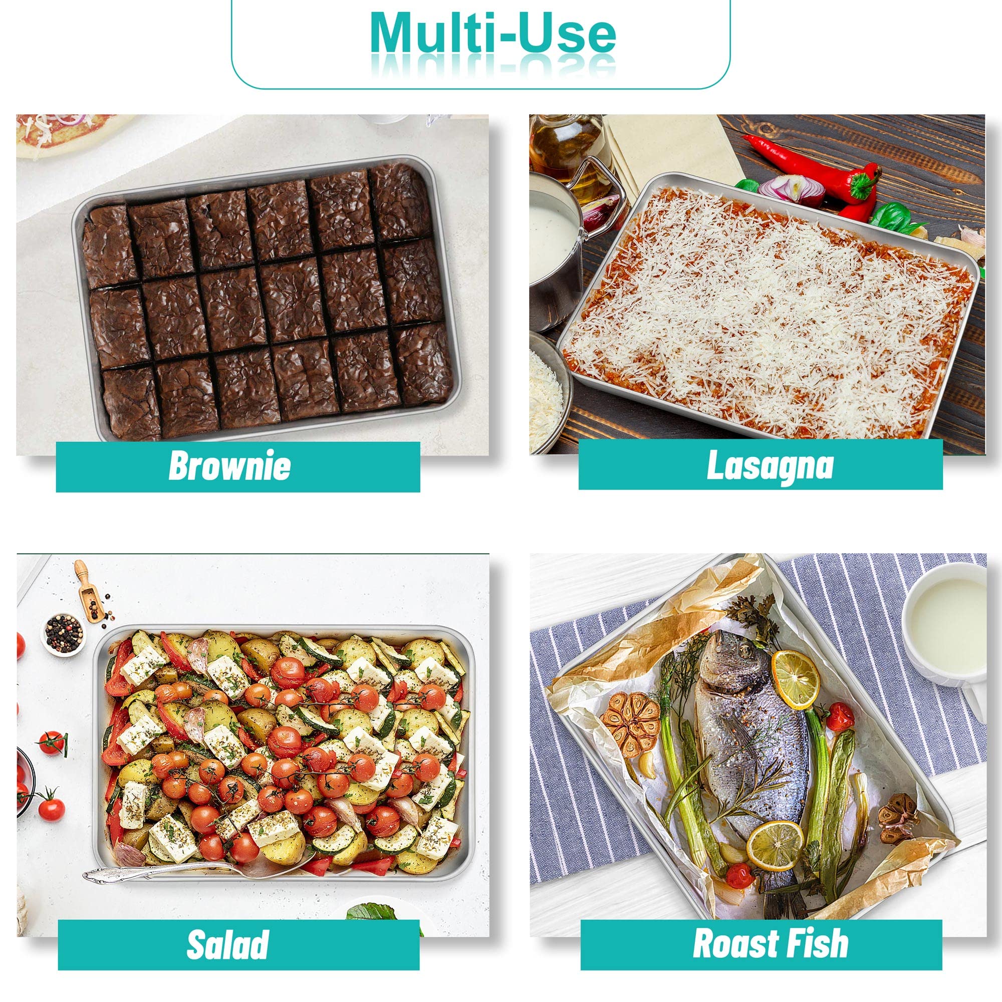 TeamFar multifunctional pan suited for lasagna, casseroles, and roasting.