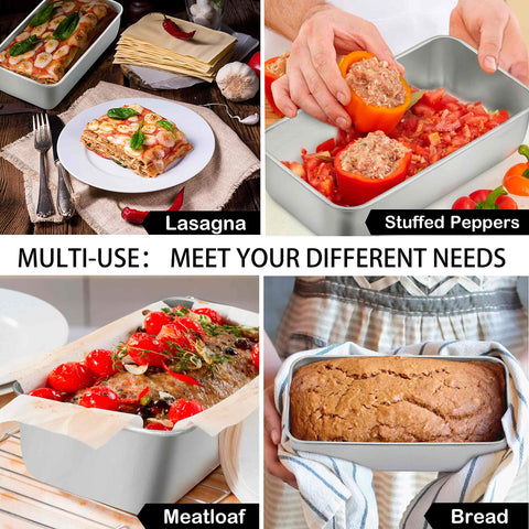 TeamFar loaf pan stackable design saves kitchen storage space.