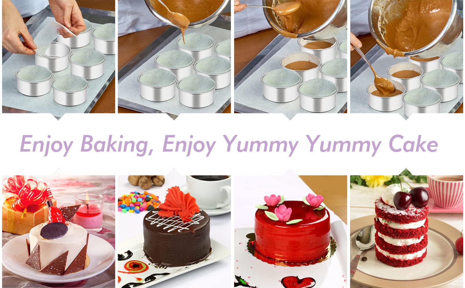 Mini cake pans ideal for steaming eggs and small portions with TeamFar.