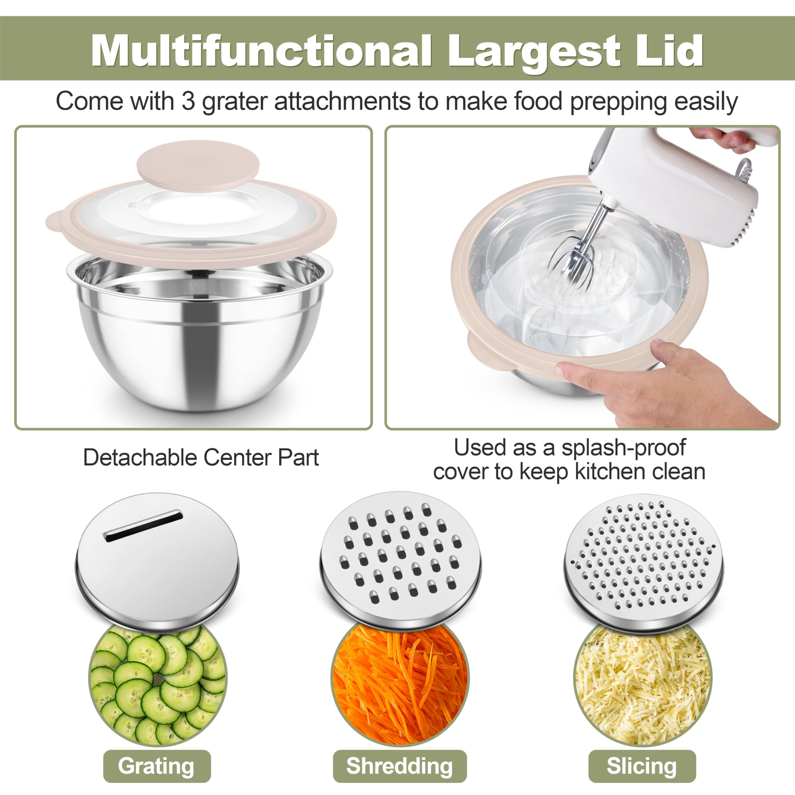 TeamFar nesting bowls save space with stackable design for tidy cabinets.