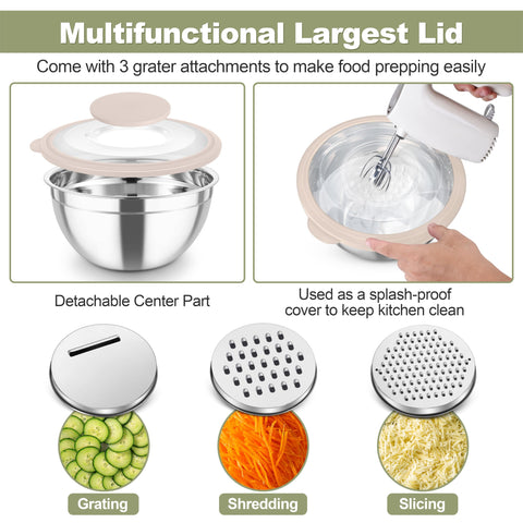 TeamFar nesting bowls save space with stackable design for tidy cabinets.