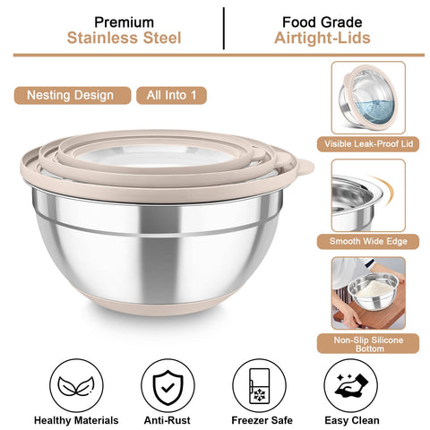 TeamFar visible airtight lid lets you see contents at a glance.