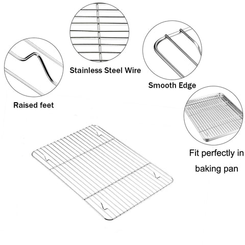 TeamFar oven-safe rack and tray ready for roasting and baking in standard ovens.