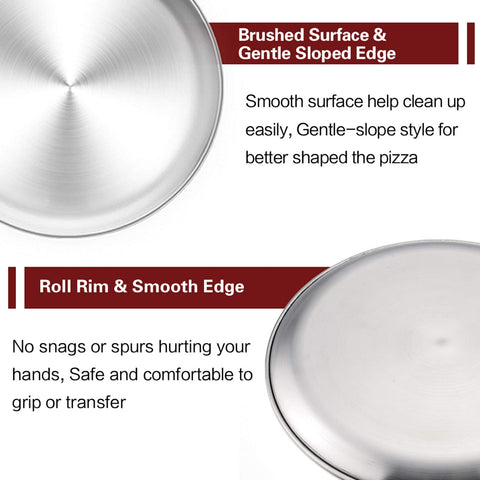 TeamFar pizza-pan-roll-edge offers secure grip and smooth transfer