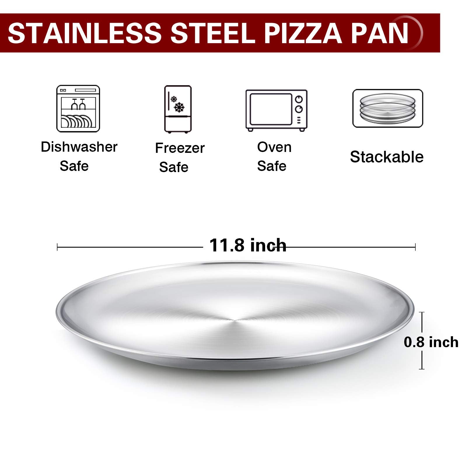 TeamFar pizza-pan-sturdy-construction demonstrates heavy-duty reliability for busy kitchens