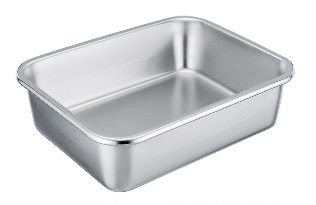 TeamFar rectangular cake pan with rust-free stainless steel for safe baking