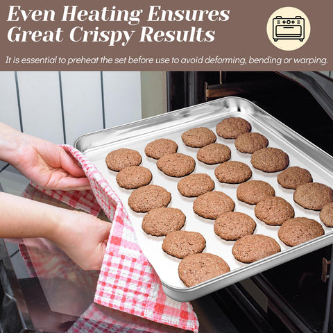 TeamFar rolled edges provide a comfortable grip when transferring pans