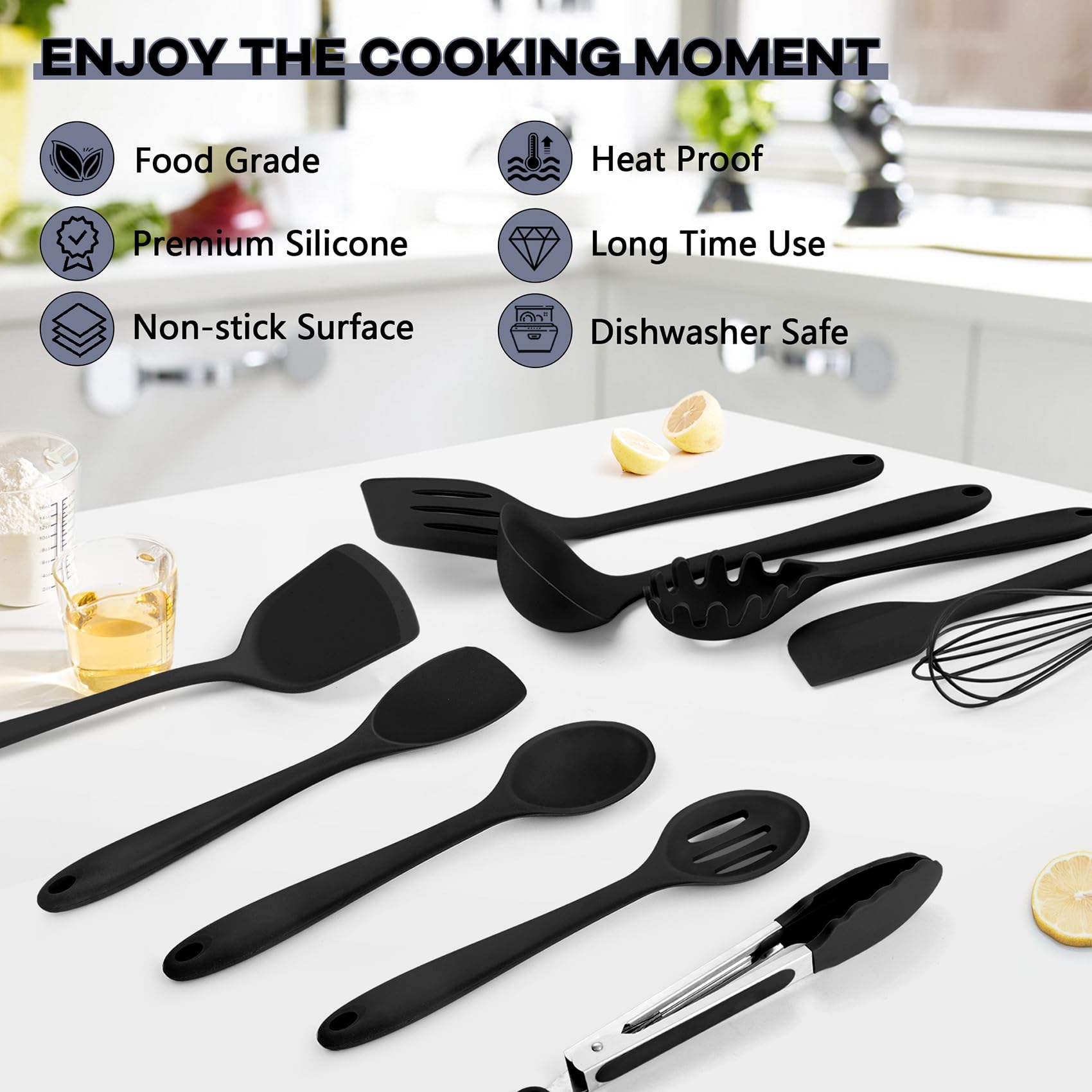 TeamFar whisk silicone utensil perfect for sauces and emulsions