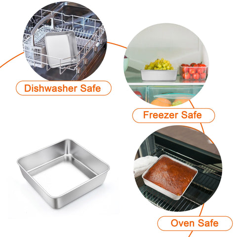 TeamFar 6 inch versatile pan for cakes, brownies, and snacks