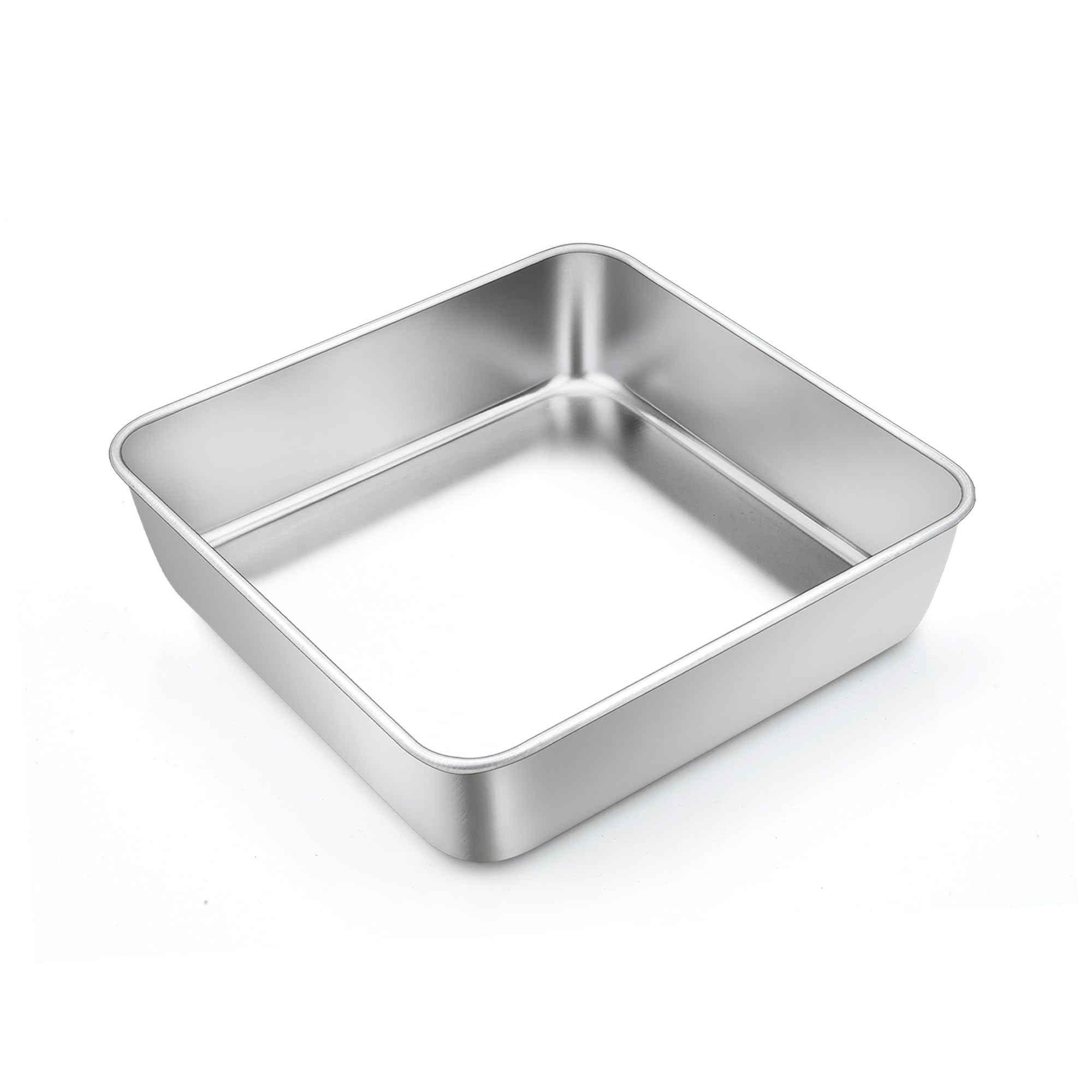 TeamFar square cake pan 6 inch top view for compact personal baking