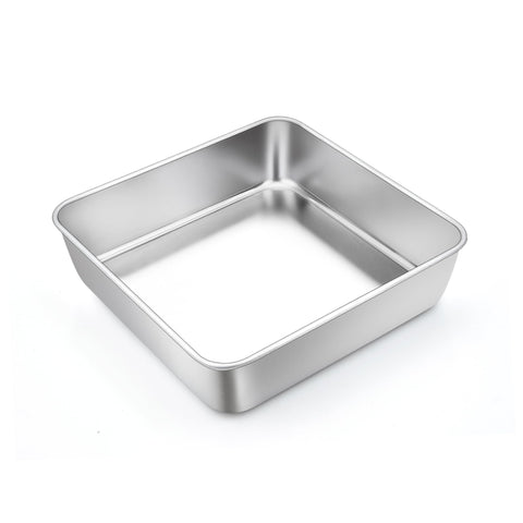 TeamFar square cake pan 6 inch top view for compact personal baking