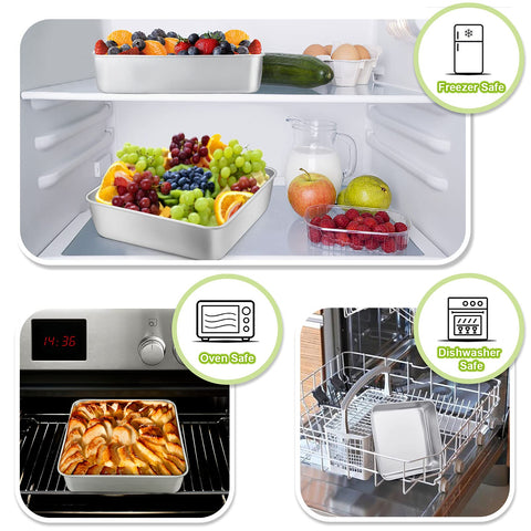 TeamFar square pan is versatile for cakes, brownies, and lasagna