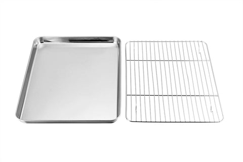 TeamFar stainless steel baking tray with mirror finish for easy release