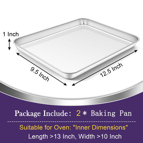 TeamFar stainless-steel-baking-trays offer rust resistance and durable performance.