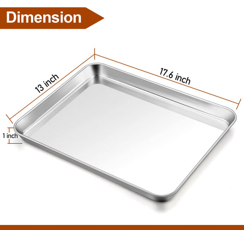 TeamFar stainless steel cookie sheet, non-toxic and durable.