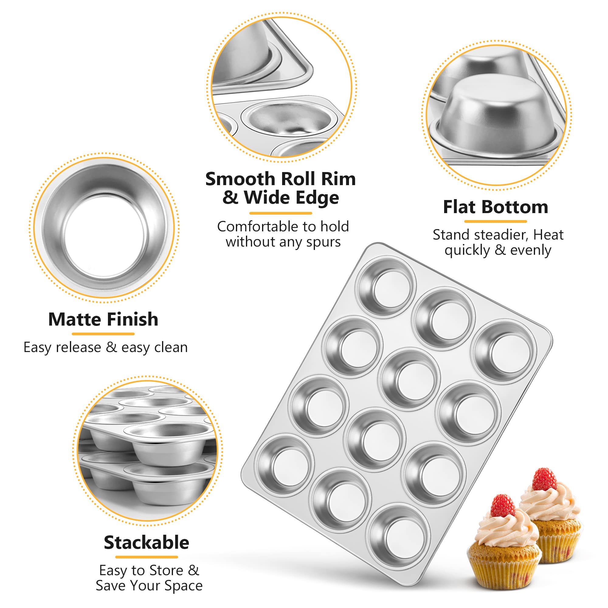 TeamFar stainless steel edges highlight durability and easy handling during baking.