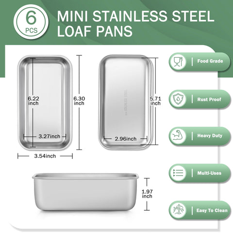 TeamFar stainless steel meatloaf pan, durable and non-toxic