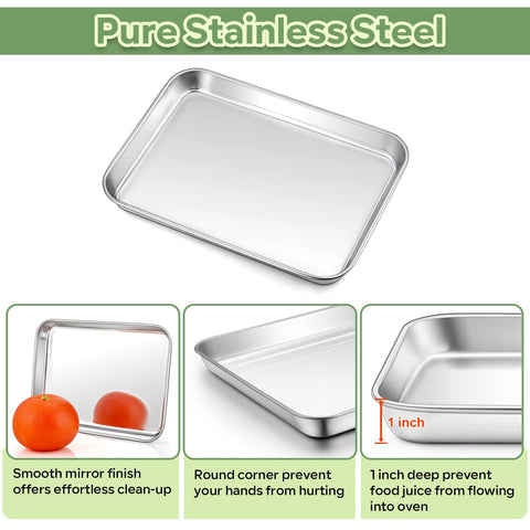 TeamFar stainless steel pan and rack set offers durable, toxin-free performance.