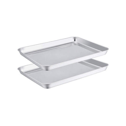 TeamFar toaster oven pans with mirror finish reduce sticking and simplify cleanup.