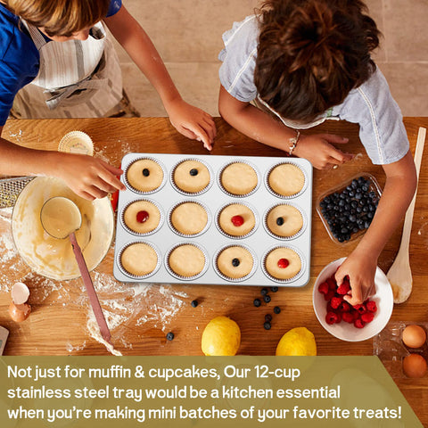 TeamFar versatile pan supports muffins, mini cakes, and more in home kitchens.