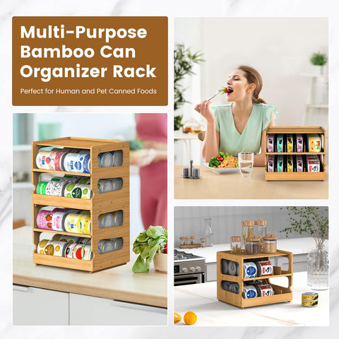 Teamkio pantry rack is ideal for both human and pet foods in one place