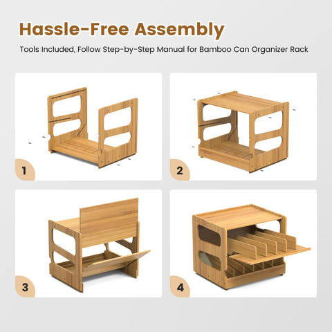 Teamkio bamboo rack can be expanded by adding more units for larger pantries