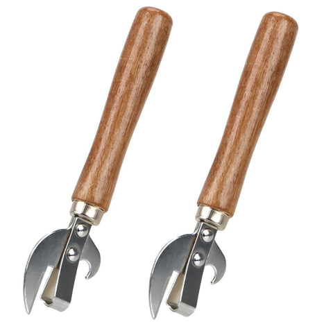 TEAMWILL stainless steel traditional can opener in action