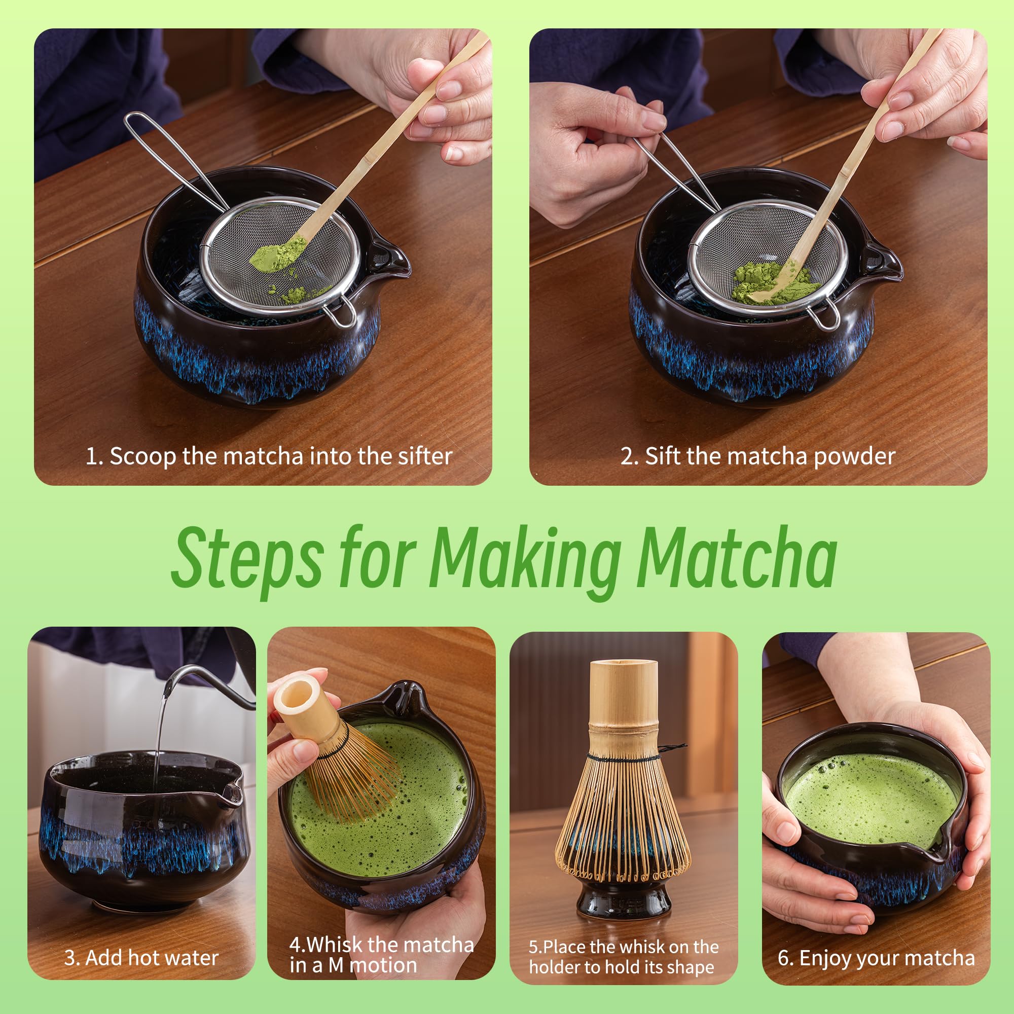 TEANAGOO ceramic whisk holder keeps whisk tidy and dry.