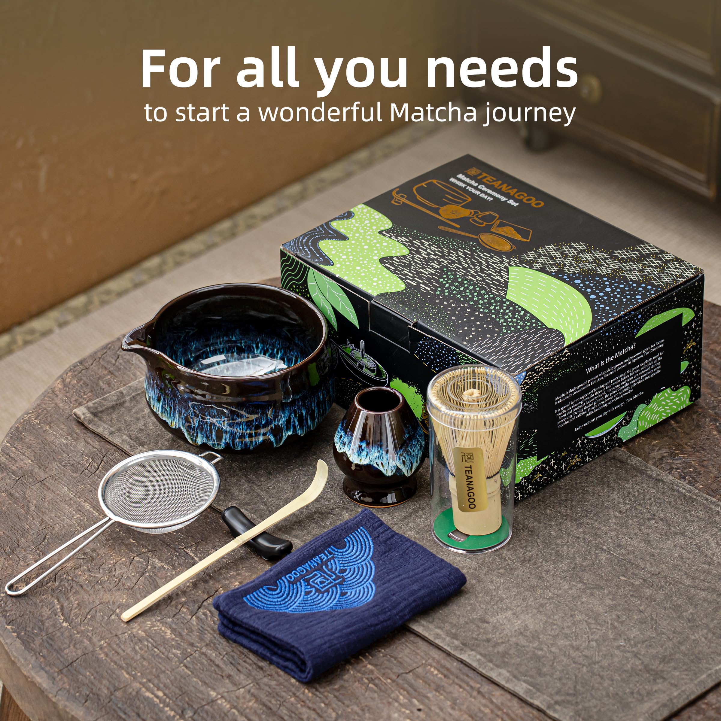 TEANAGOO cotton tea cloth for cleaning and prep after whisking.