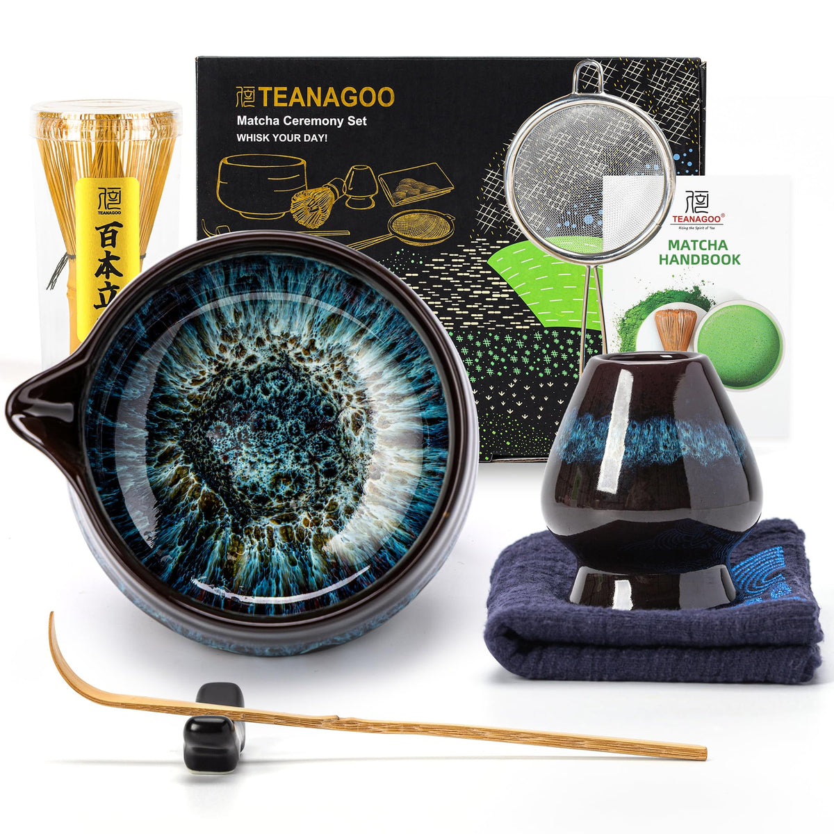 TEANAGOO matcha bowl with spout for smooth pouring and ceremonial prep.