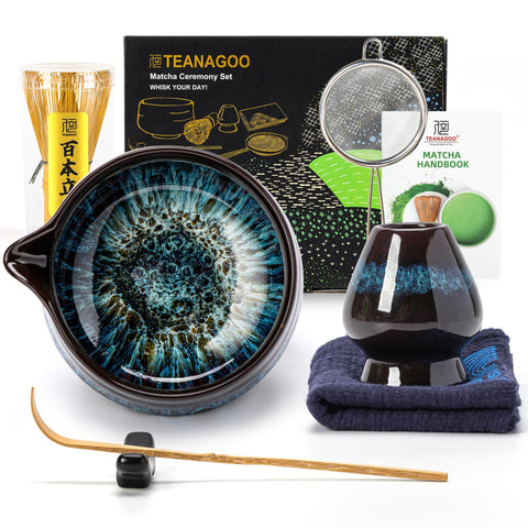 TEANAGOO matcha bowl with spout for smooth pouring and ceremonial prep.