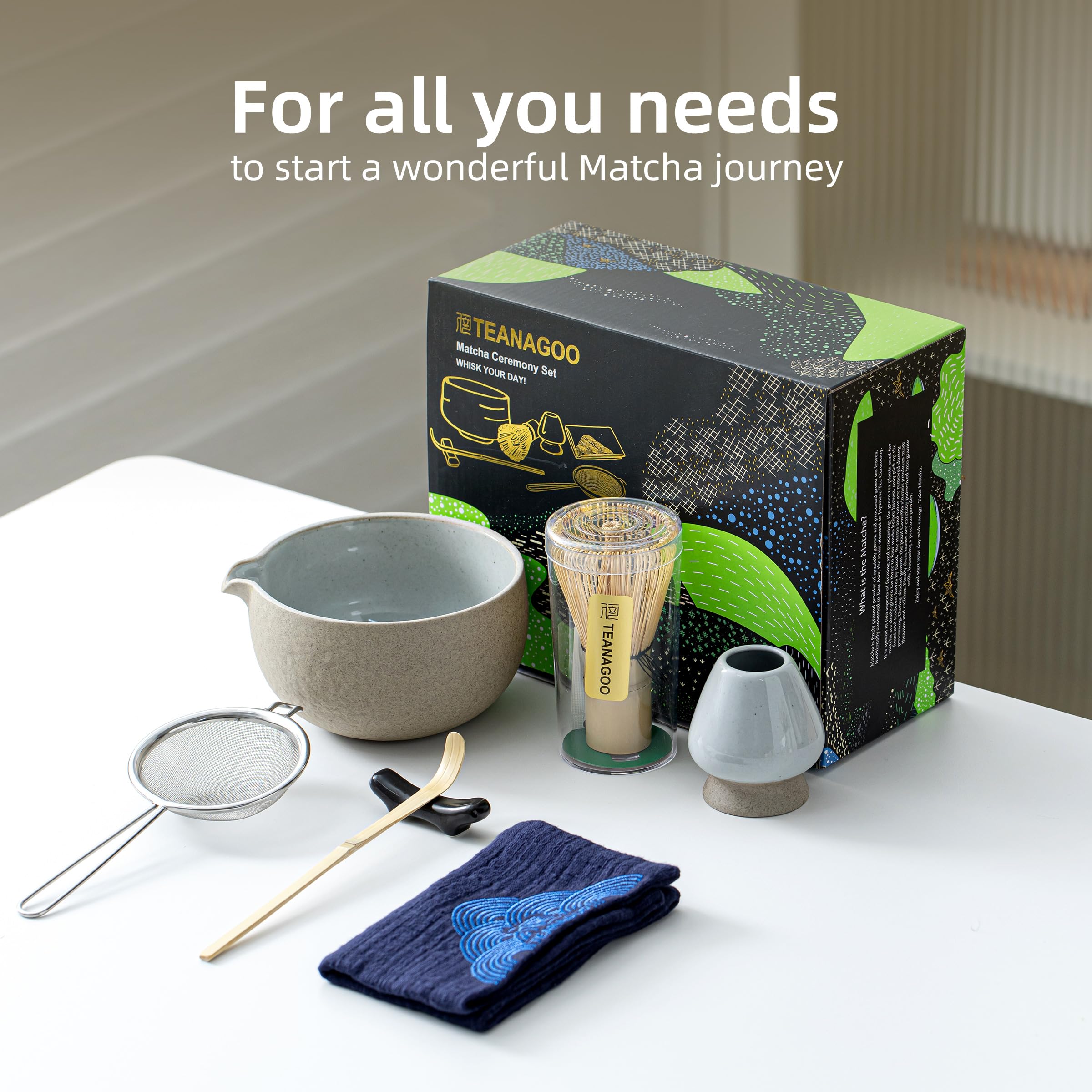 TEANAGOO ceramic scoop stand for tidy display and quick access