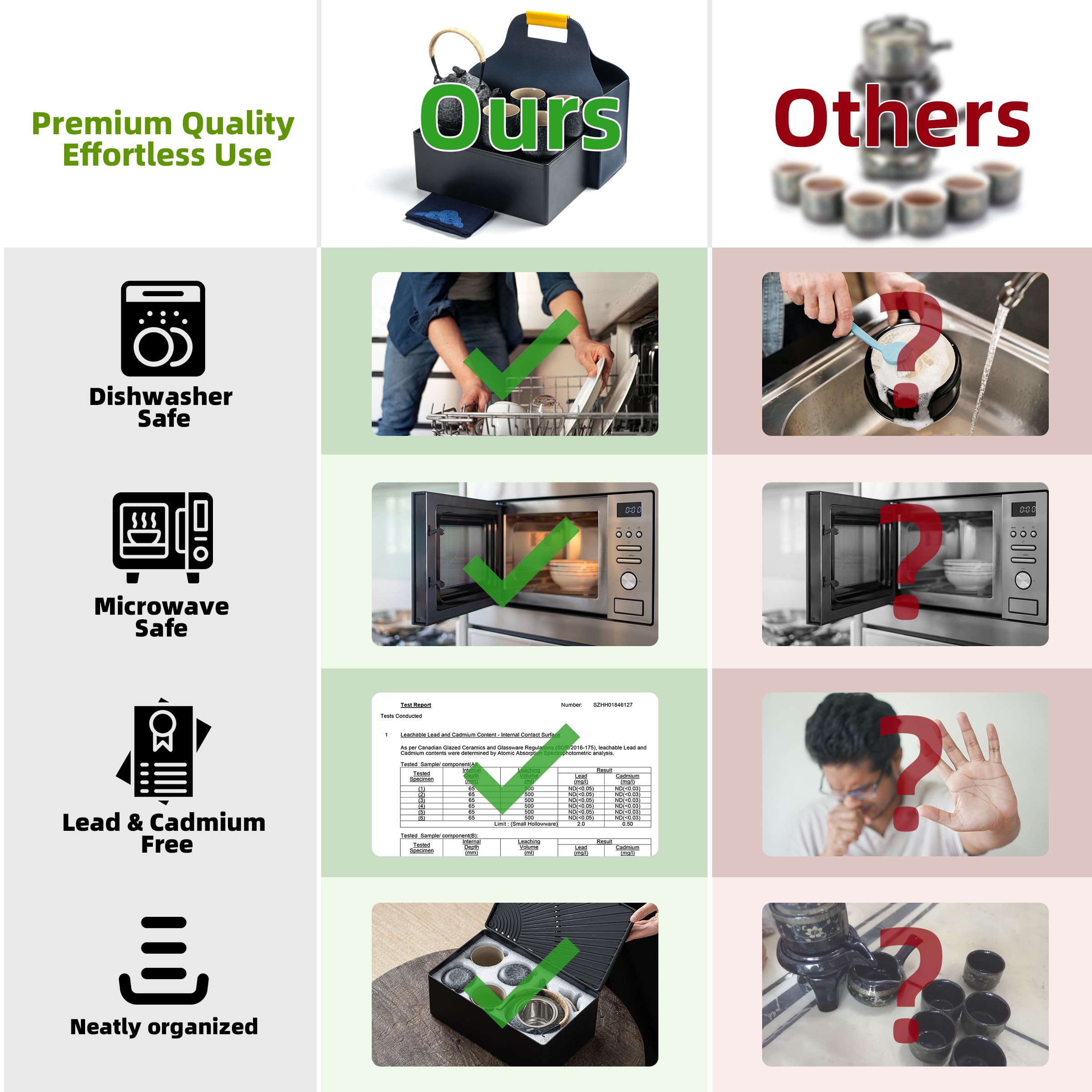 TEANAGOO stainless steel filter ensures a clear infusion.