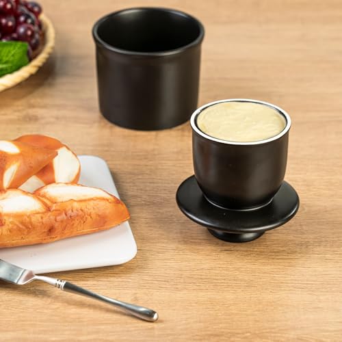 Teapeak butter keeper with water-fill line preserves freshness.